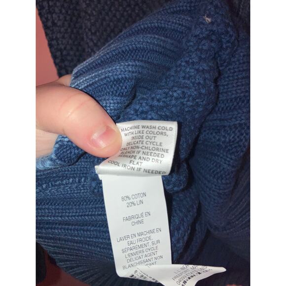 NWT L.L. Bean blue Fisherman sweater size XXL Mens could fit an XXXL Womens - Picture 4 of 6